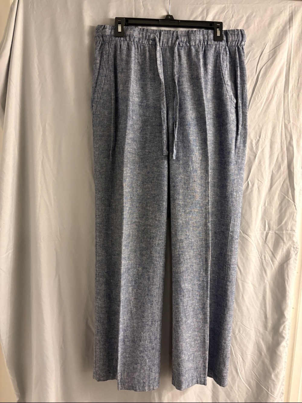 Old Navy Wide-Leg Drawstring Pants in Heather Blue